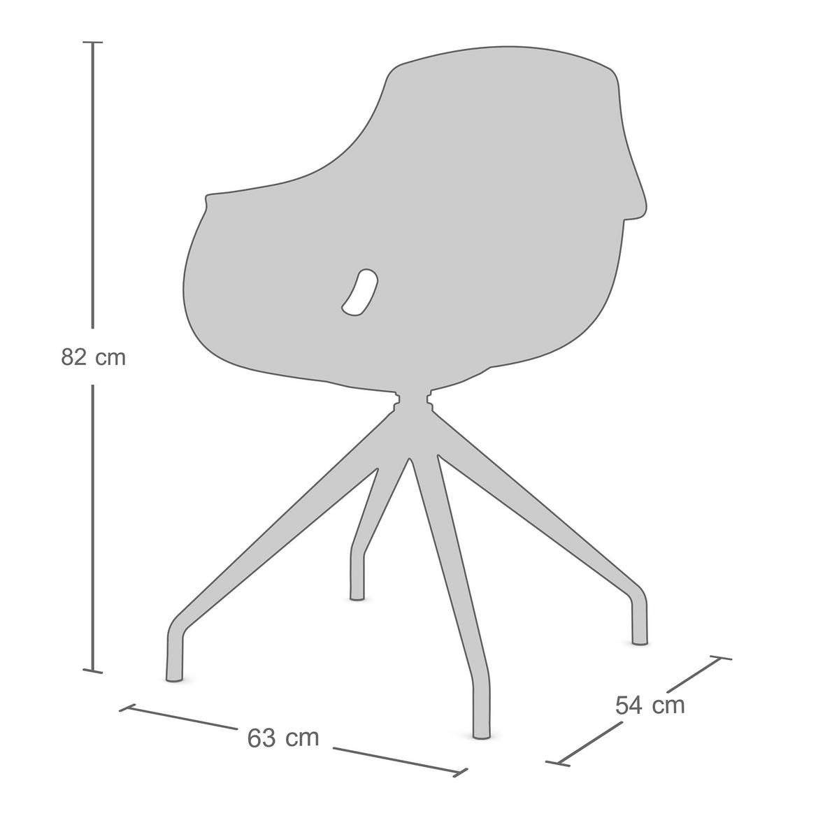 SCHALENSTUHL Consento Triest Schwarz - Schwarz, Kunststoff (63/83/56cm) - ASSMANN