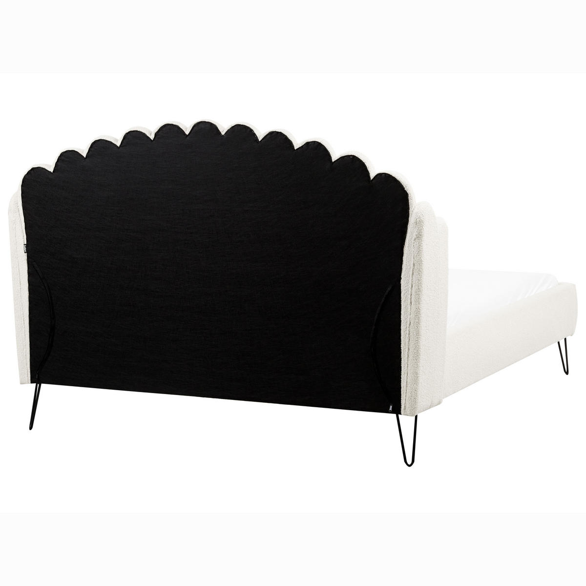 POLSTERBETT mit Lattenrost 160x200 cm Weiß Ambillou - Creme, Textil (160/200cm) - Beliani