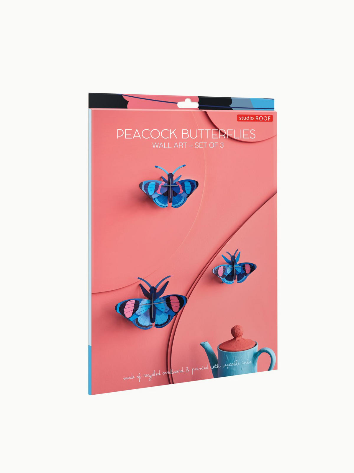 WANDDEKO Azur-Flug-Trio 5/13 cm - Multicolor, Wellpappe (5/13/17cm) - KUNSTLOFT