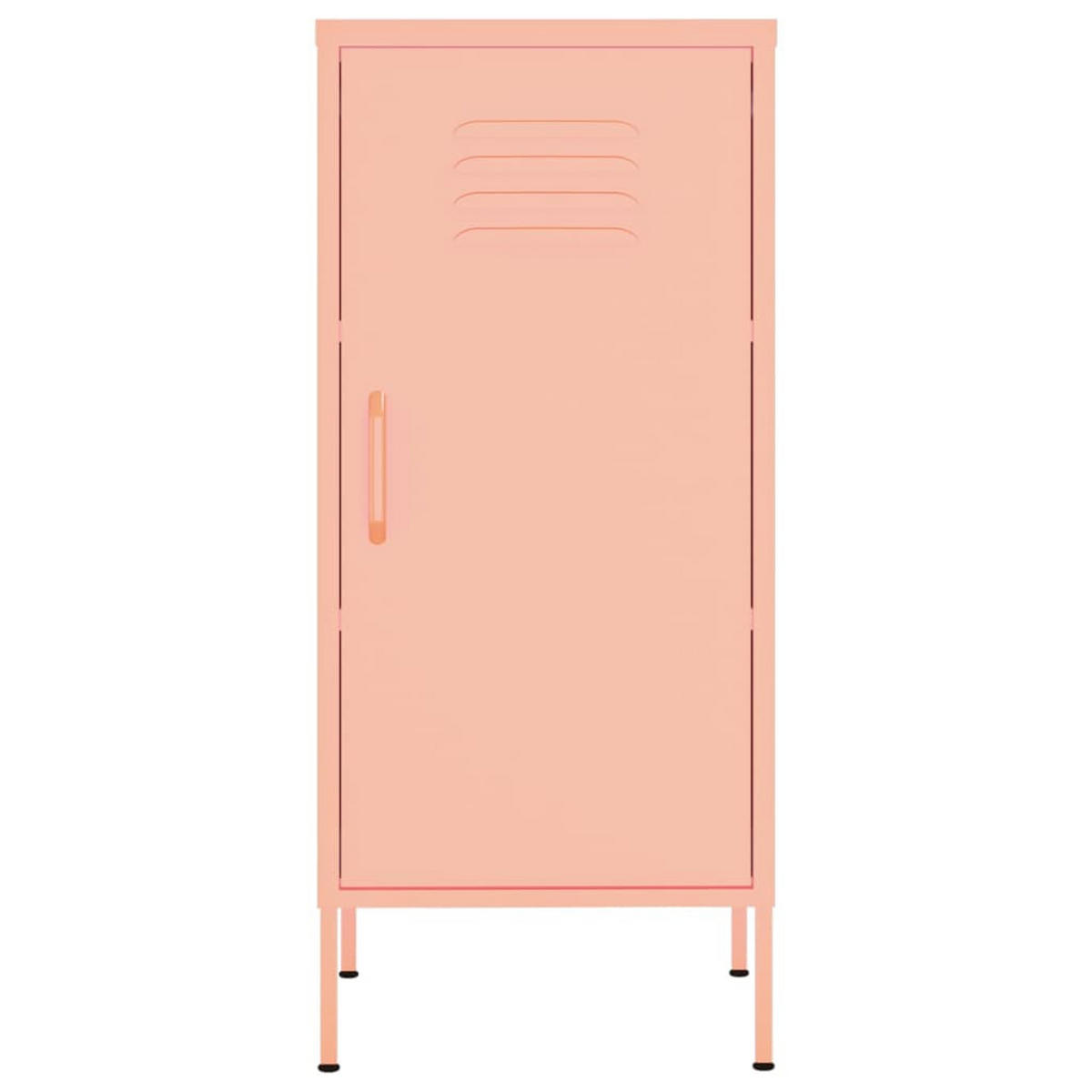 LAGERSCHRANK Rosa 42,5/35/101,5 Cm Stahl - Rosa, Metall (35/101.5/43cm) - vidaXL