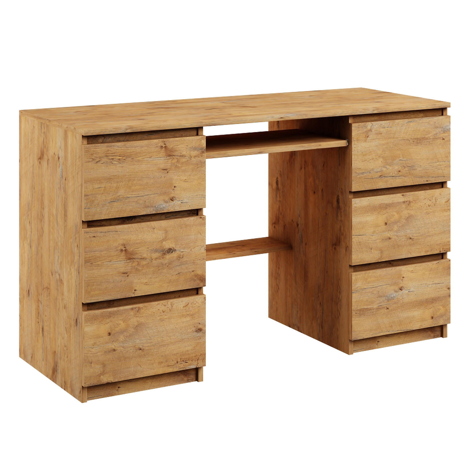 COMPUTERTISCH Bella B2 artisan - Eiche Artisan, Holzwerkstoff (50/127/76cm) - roe furniture
