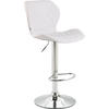 BARHOCKER Cora, Gestell Metall in Chromoptik, Kunstleder Weiß - Chromfarben/Weiß, Kunststoff/Textil (47/100/51cm) - TPFLiving