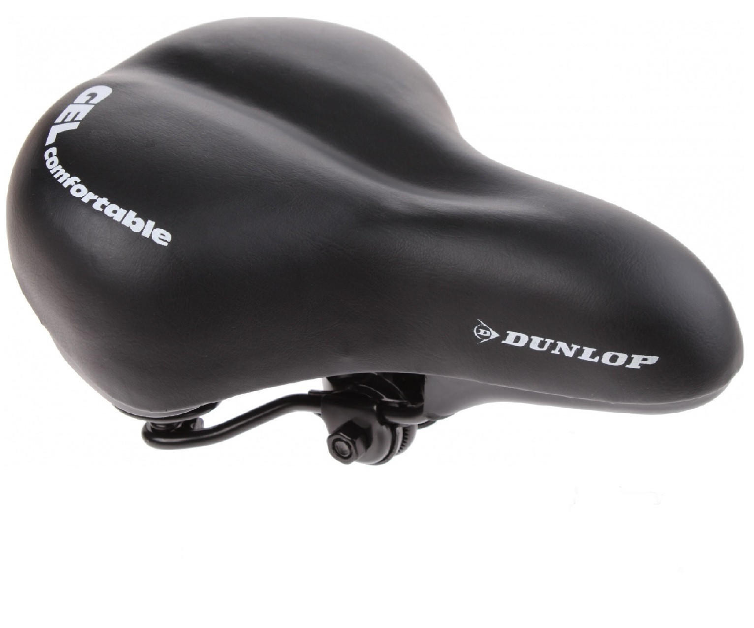 FAHRRADSATTEL – Extraweicher Gel Sattel FGC19, Ergonomisch, Komfortabel Gepolstert, Für Damen & Herren, City- und Tourenräder, Memory-Funktion - Schwarz, Textil/Metall (22/9/27cm) - Dunlop