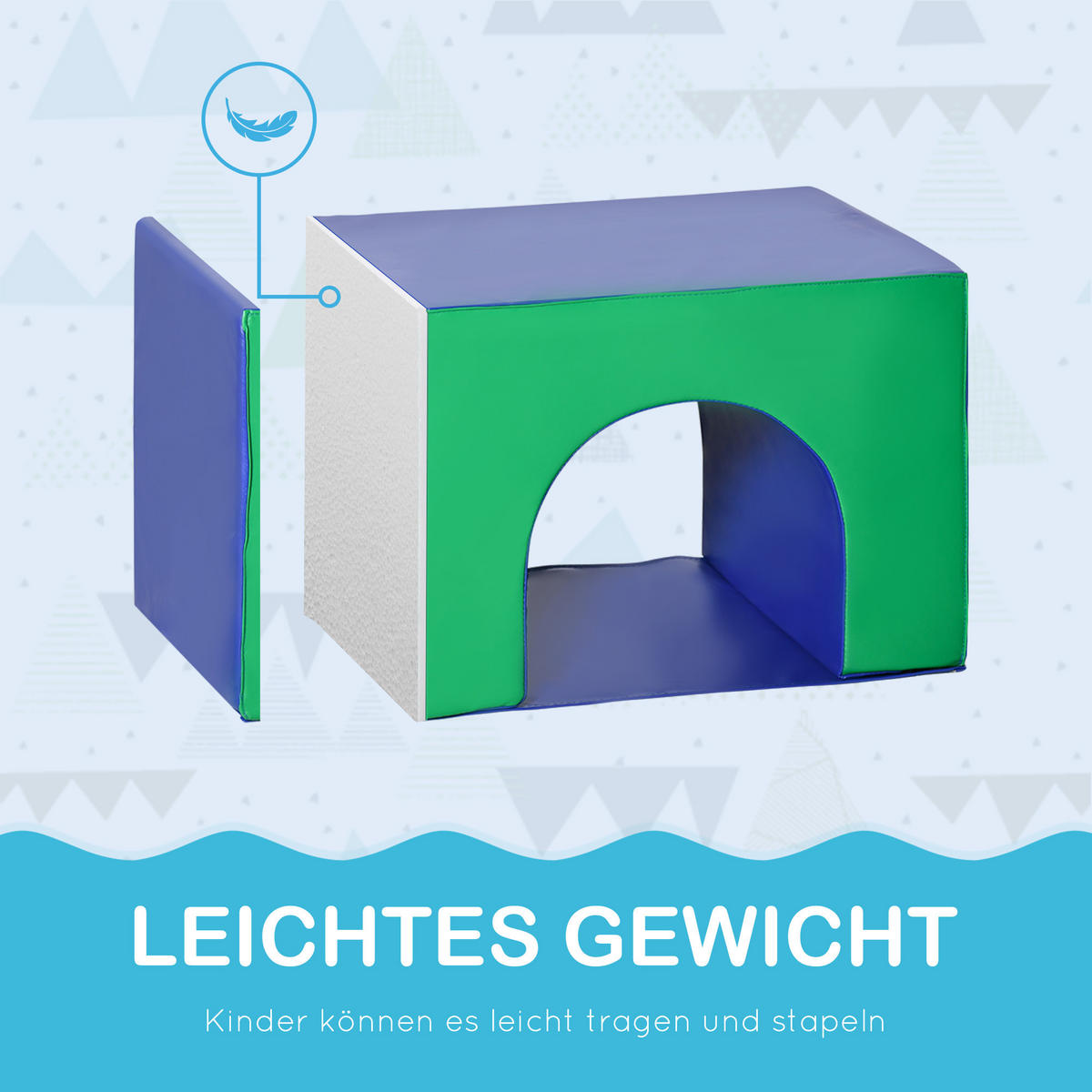 BAUSTEINSET - Multicolor, Kunststoff (130/40/170cm) - HOMCOM