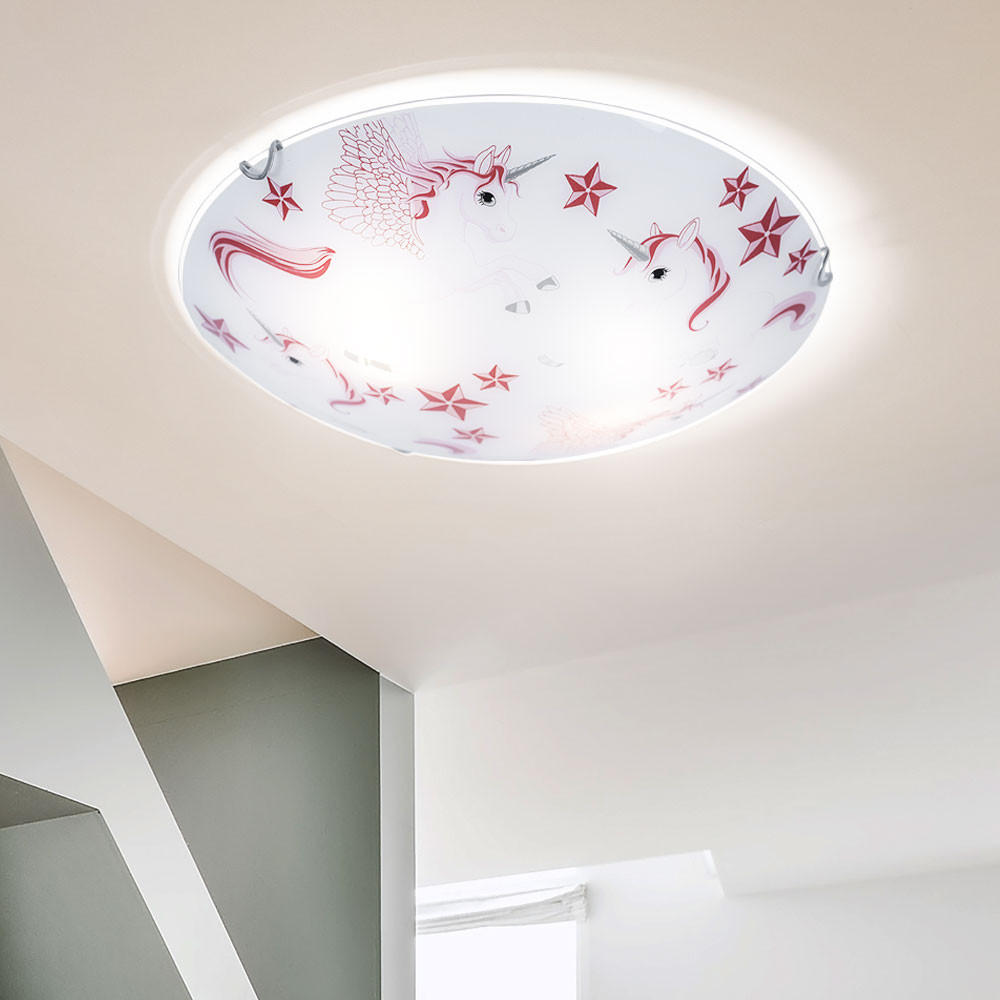 Thumbnail - Globo Lighting Deckenleuchte, Weiß, Glas, Rund, 40x10x40 cm, Lampen & Leuchten, Innenbeleuchtung, Deckenleuchten