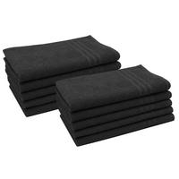 GÄSTETÜCHER, 10er-Set, 30x50 cm, 100% Baumwolle, Schwarz - Schwarz, Textil (30/50cm) - Zollner