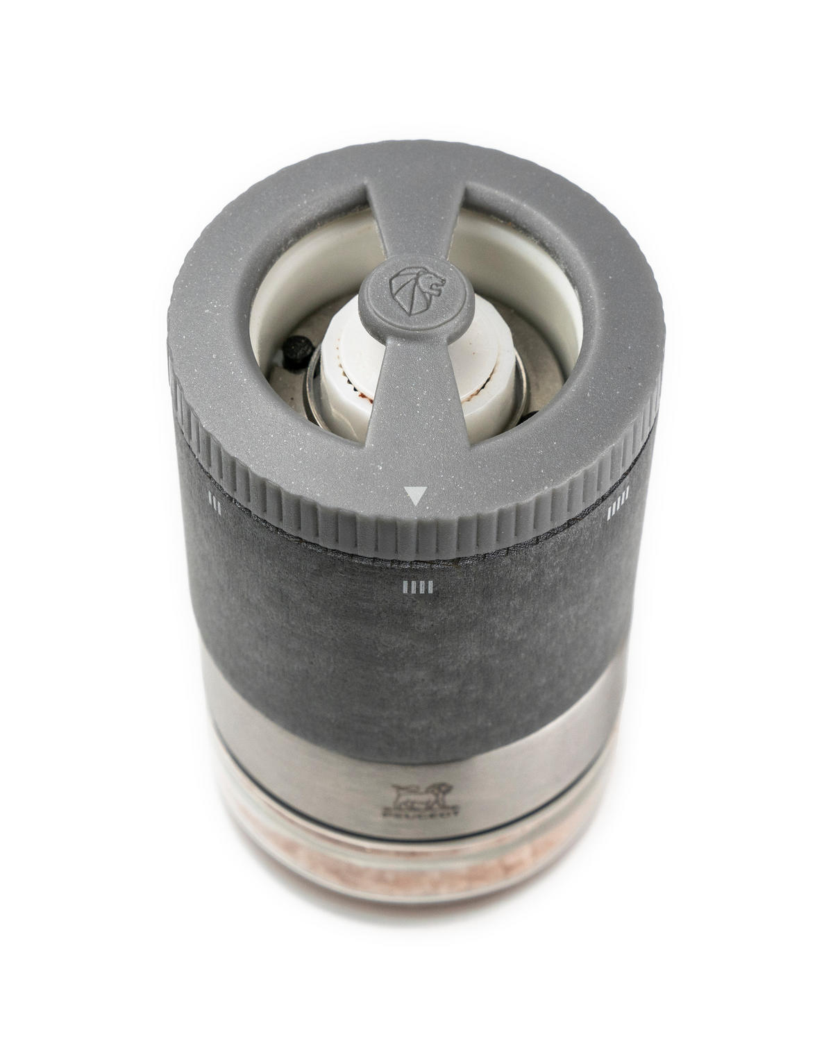 SALZMÜHLE Maestro 11cm inkl. 3 Gläsern Wechselbare Gläser Zirkonia-Mahlwerk - Grau, Holz (6/11/6cm) - PEUGEOT