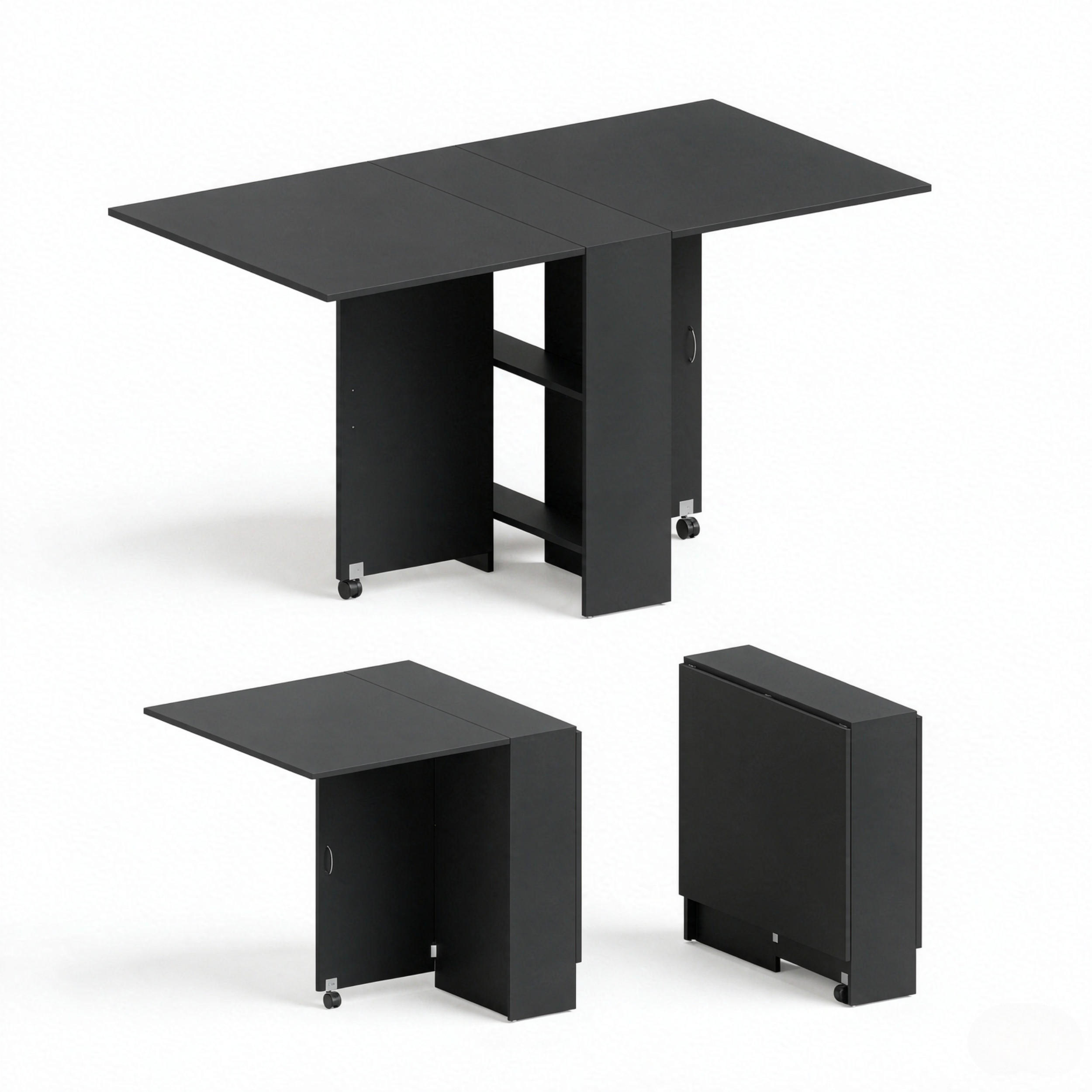XXXLutz Esstisch Schwarz 75x74x140 cm