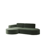 ECKSOFA Modernes L-förmiges Modena Studio Stoff Raven Grün Links - Grün, Holz/Textil (165/236cm) - Kaiser Möbel