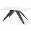ESSTISCH Vance rechteckig ausziehbar, Weiß 160-260/90/76 cm - Schwarz/Weiß, Holzwerkstoff/Metall (160/90/76cm) - WFL GROUP