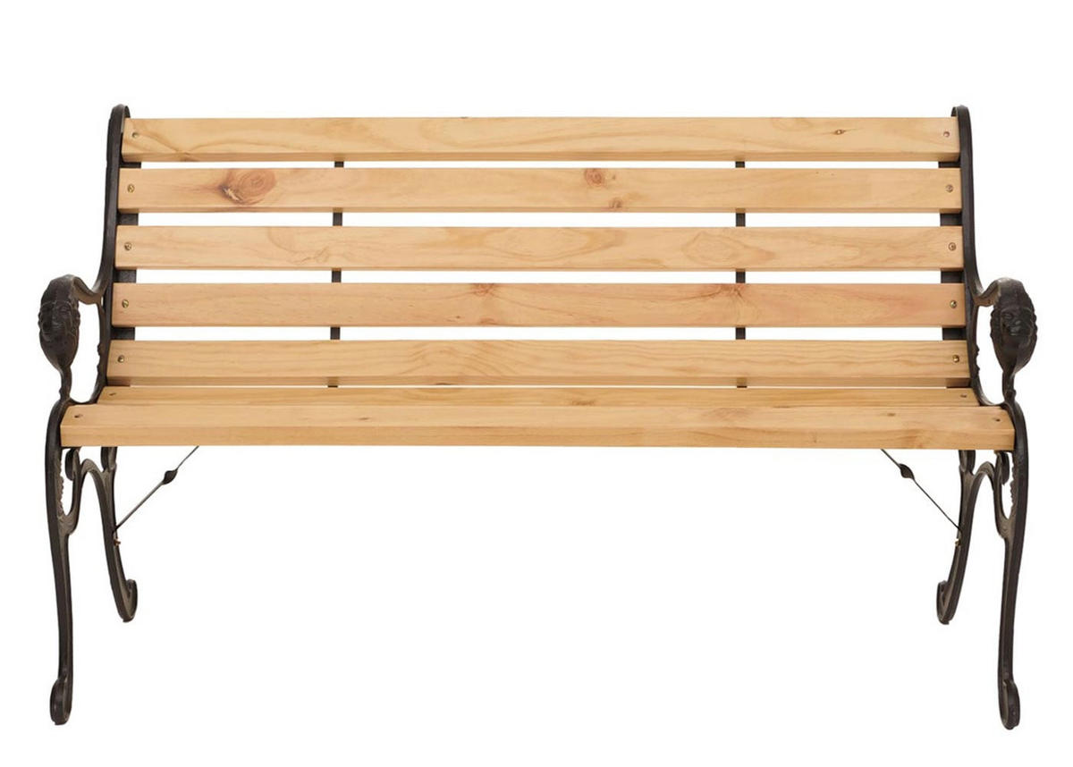 GARTENBANK 80x132x35cm 2-Sitzer Natur - Naturfarben, Holz (132/80/35cm) - PROREGAL