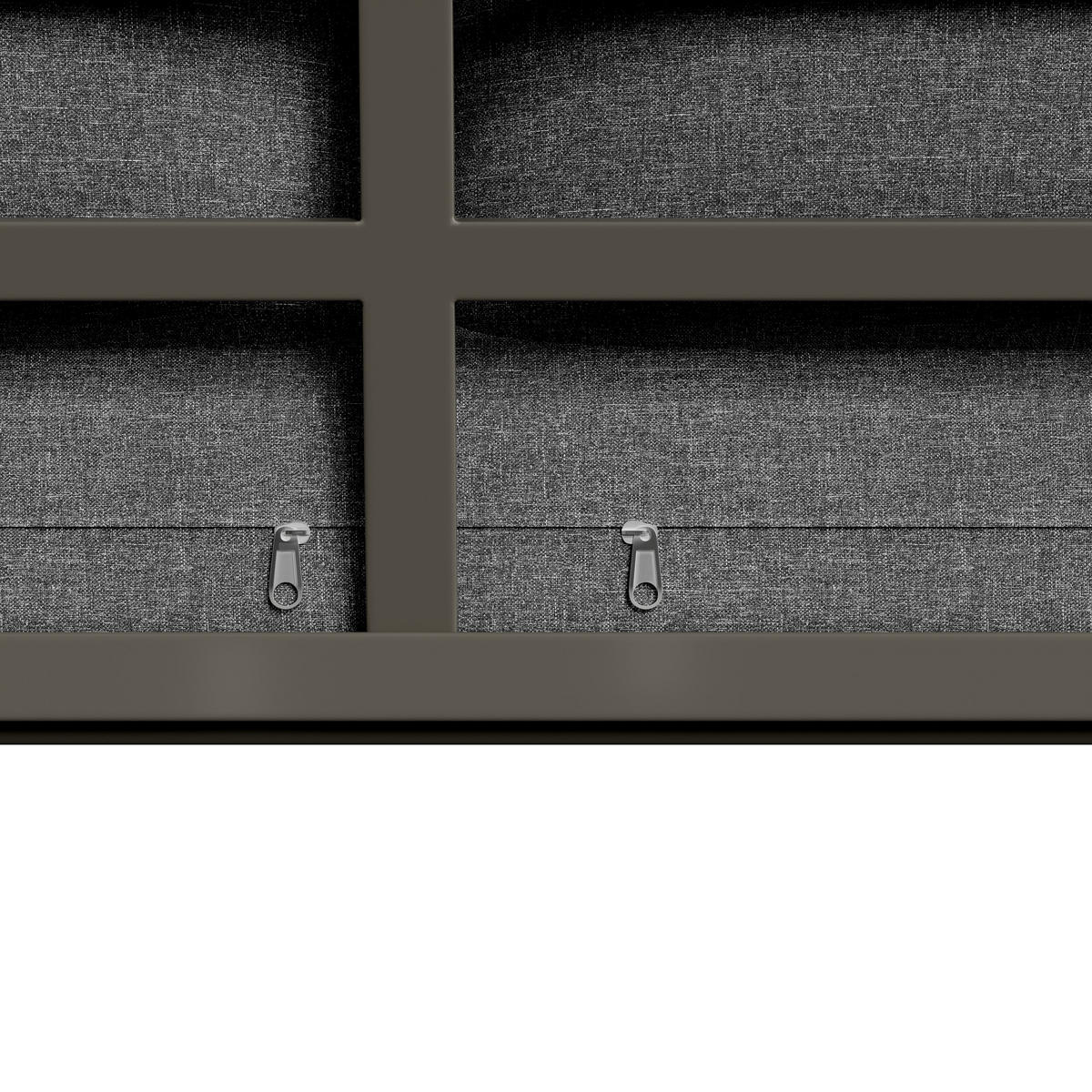 GARTENMÖBEL 123x68x86cm grau aus Metall und mit verstellbaren Füßen - Grau, Metall - Modfu