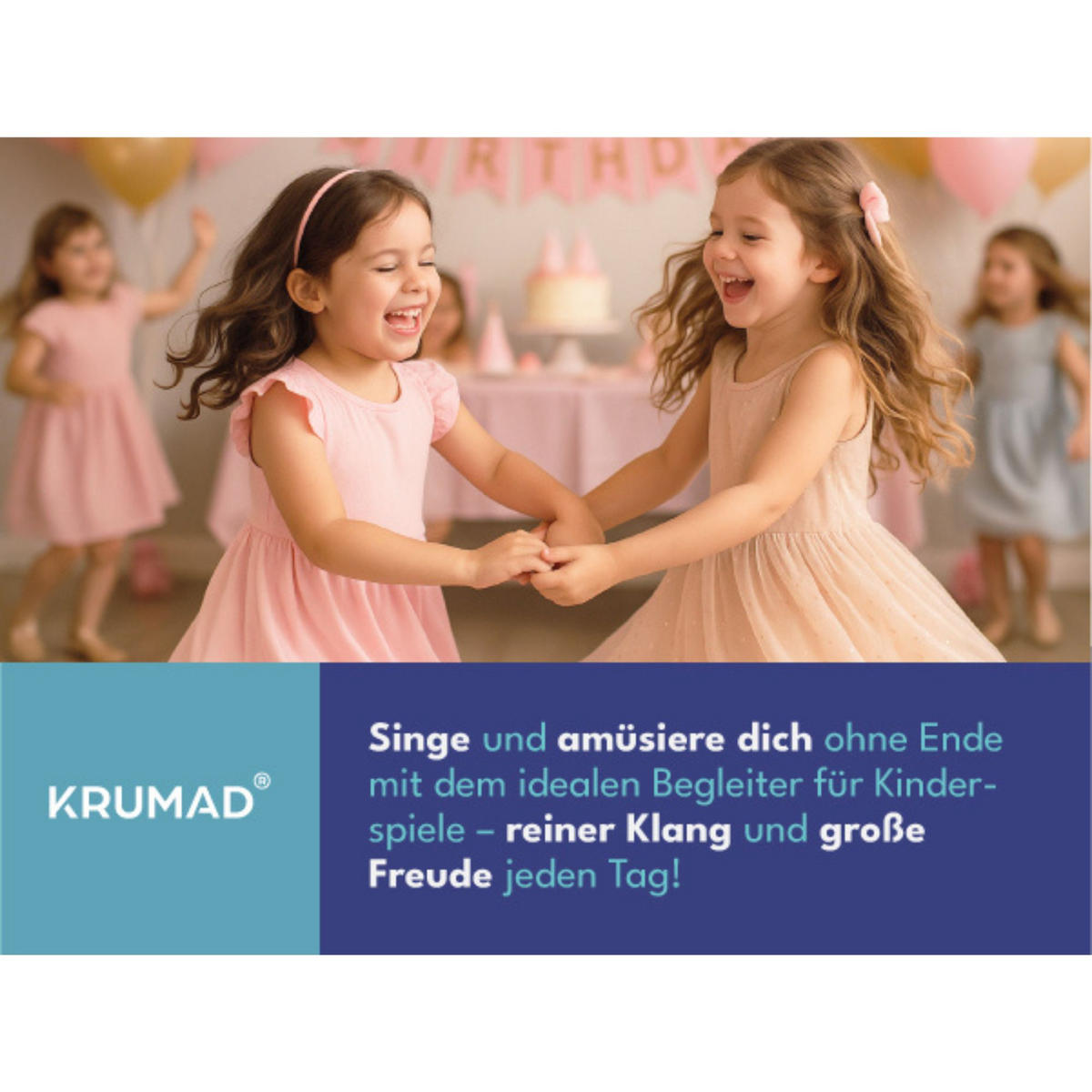 KARAOKE SPAß für Kinder - Rosa, Kunststoff (10/10cm) - KRUMAD