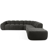 ECKSOFA RECHTS FLAVA, Graphitfarben - Graphitfarben, Holz/Holzwerkstoff (310/314cm) - KONSIMO®
