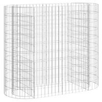 GABIONEN-HOCHBEET Verzinktes Eisen 120x50x100 cm - Silberfarben, Metall (120/100/50cm) - furnicato