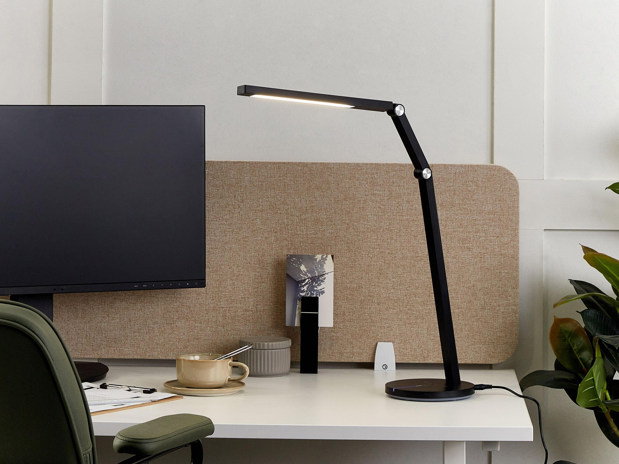SCHREIBTISCHLAMPE Dorado 17/32/48 cm - Schwarz, Kunststoff (17/32/48cm) - Beliani