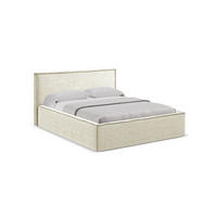 POLSTERBETT mit Bettkasten und Lattenrost 160x228 Beige - Beige/Schwarz, Kunststoff/Textil (140/200cm) - Makamii