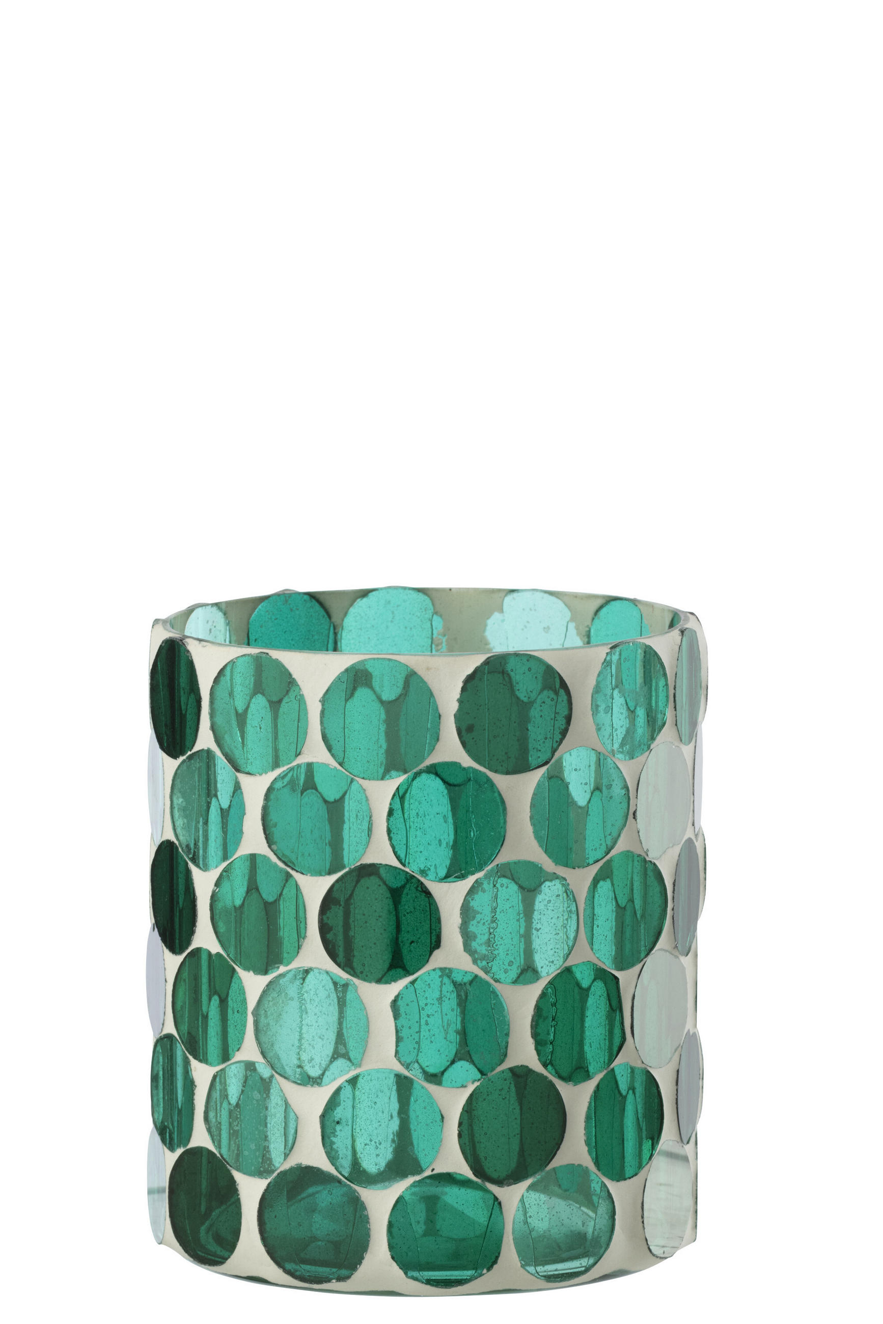 KERZENSTÄNDER TURK - Blau, Glas (10/12.5cm) - J-Line