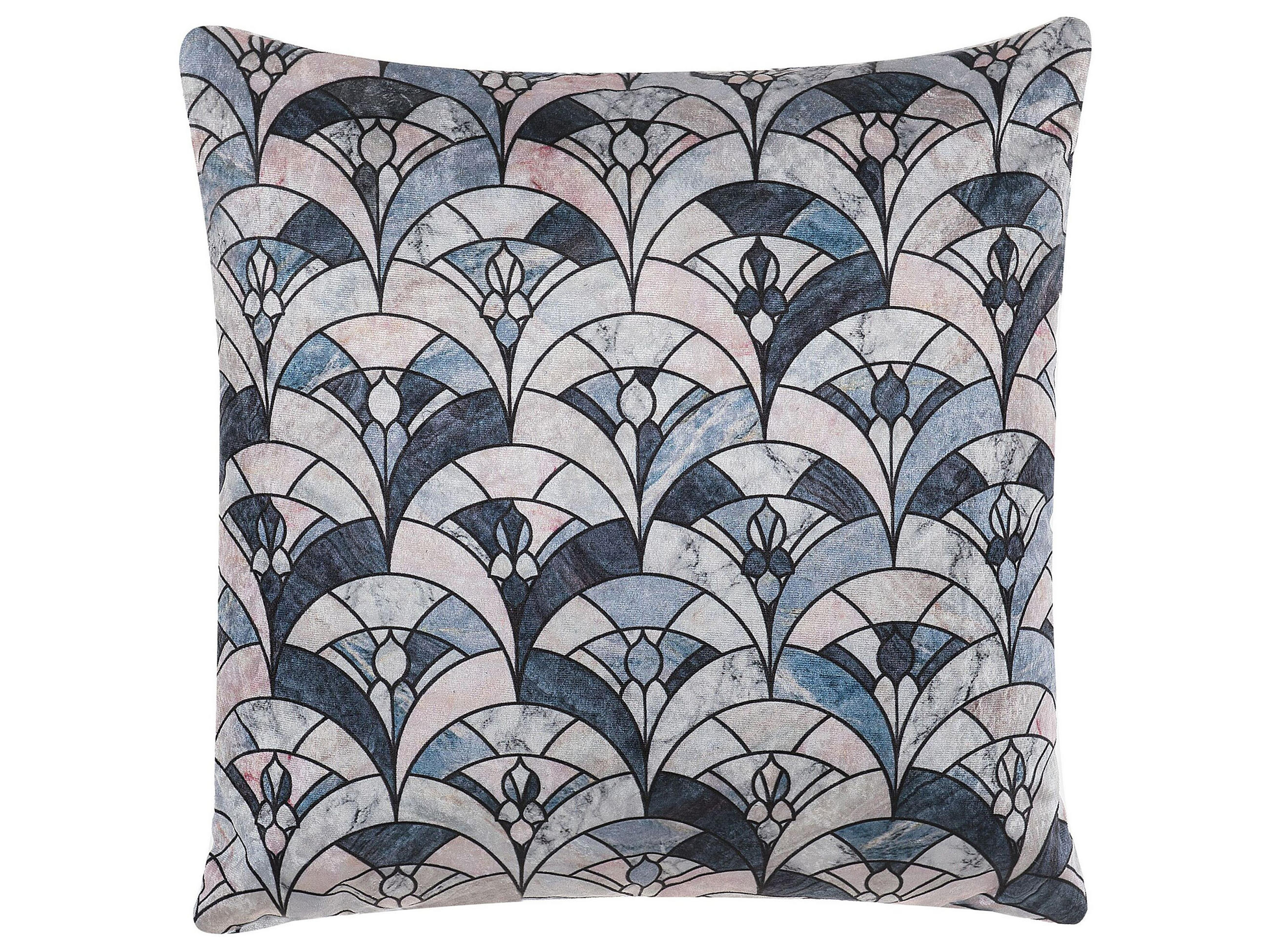 DEKOKISSEN Dunkelblau 45/45 cm Koodal - Dunkelblau, Naturmaterialien/Textil (45/45cm) - Beliani