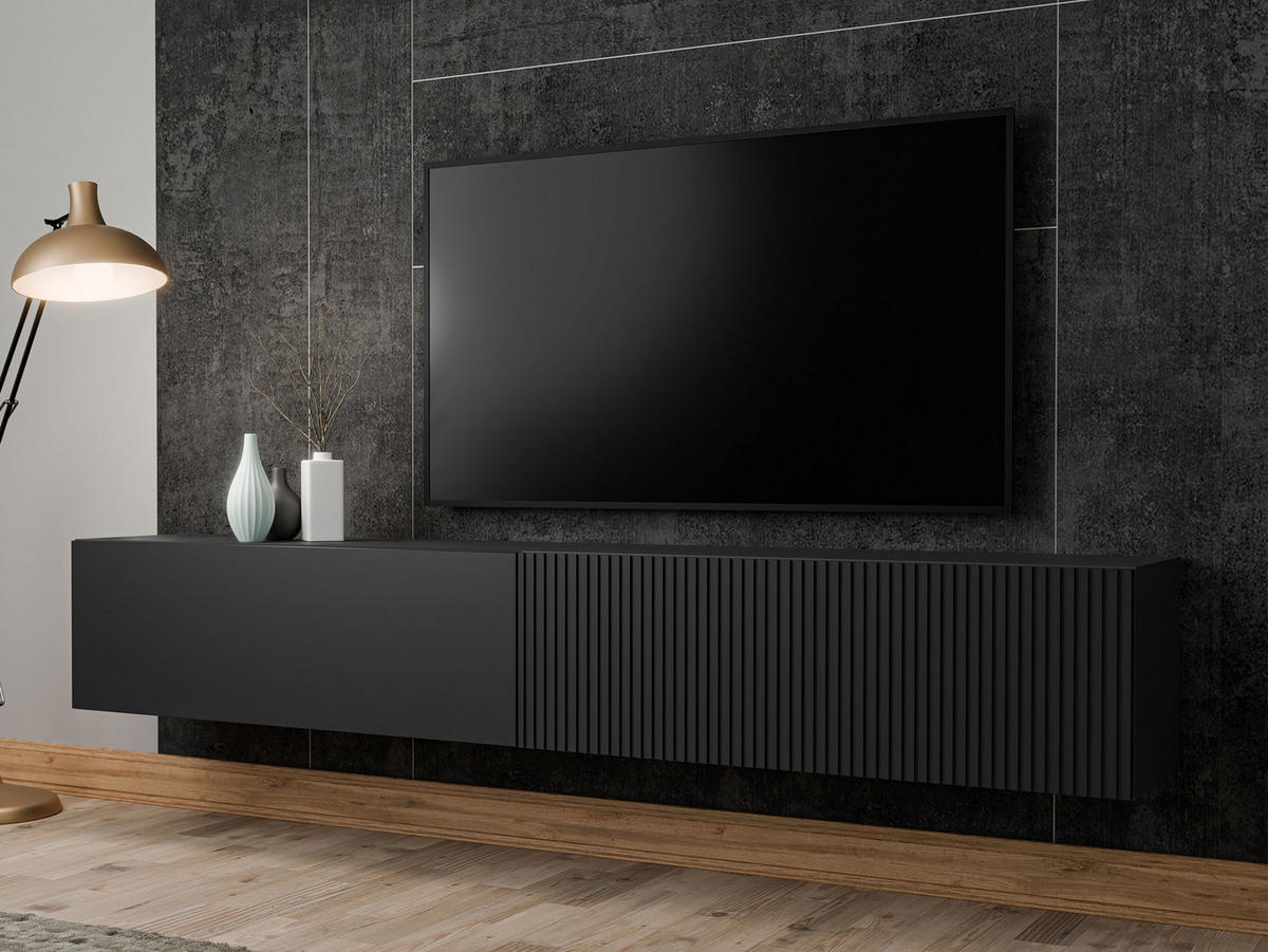 TV-LOWBOARD Capital 200 - Schwarz, Holzwerkstoff (200/31/30cm) - MIRJAN24