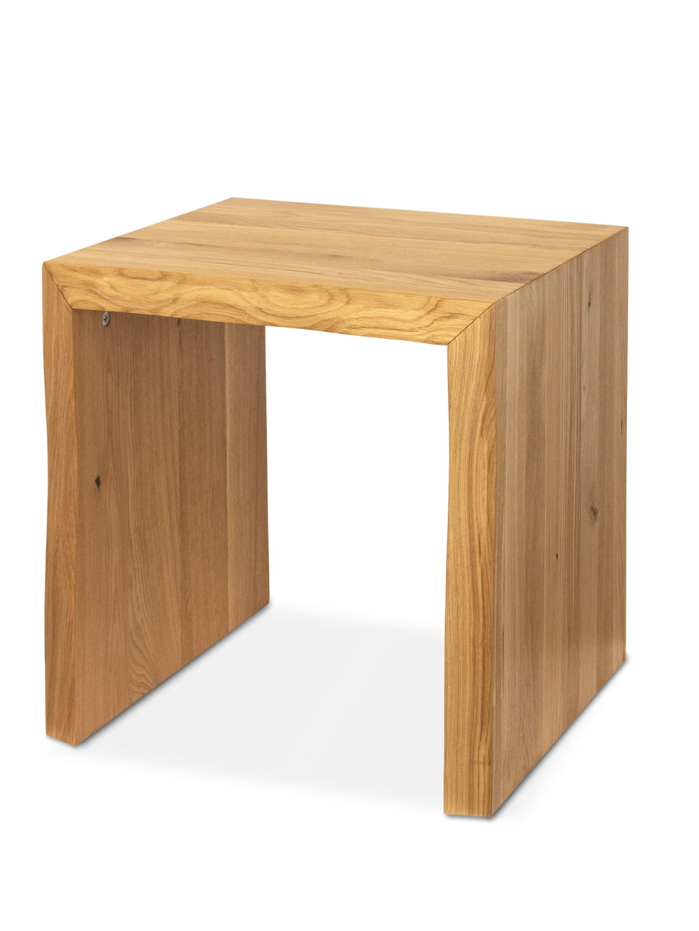 MASSIVHOLZBANK aus Eiche mit Baumkante XS - Eichefarben, Holz (40/45/40cm) - holz4home