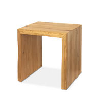 MASSIVHOLZBANK aus Eiche mit Baumkante XS - Eichefarben, Holz (40/45/40cm) - holz4home