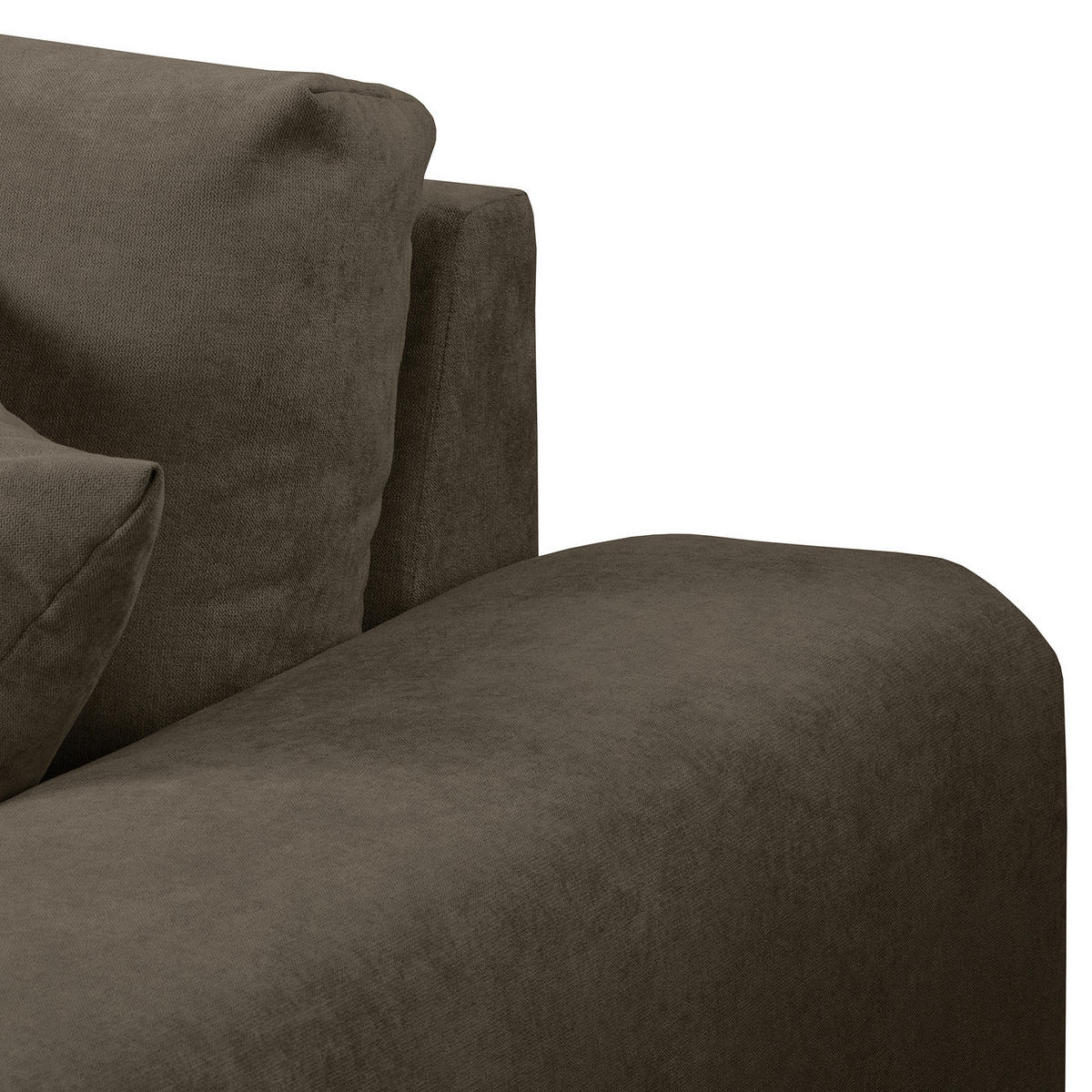BIGSOFA - Schwarz/Grau, Kunststoff/Textil (237/79/144cm) - home24