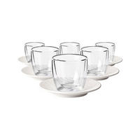 ESPRESSOGLÄSER MIT UNTERTASSEN Manufacture Rock weiß 60 ml 6er Set - Weiß, Kunststoff (0.06L) - Villeroy & Boch