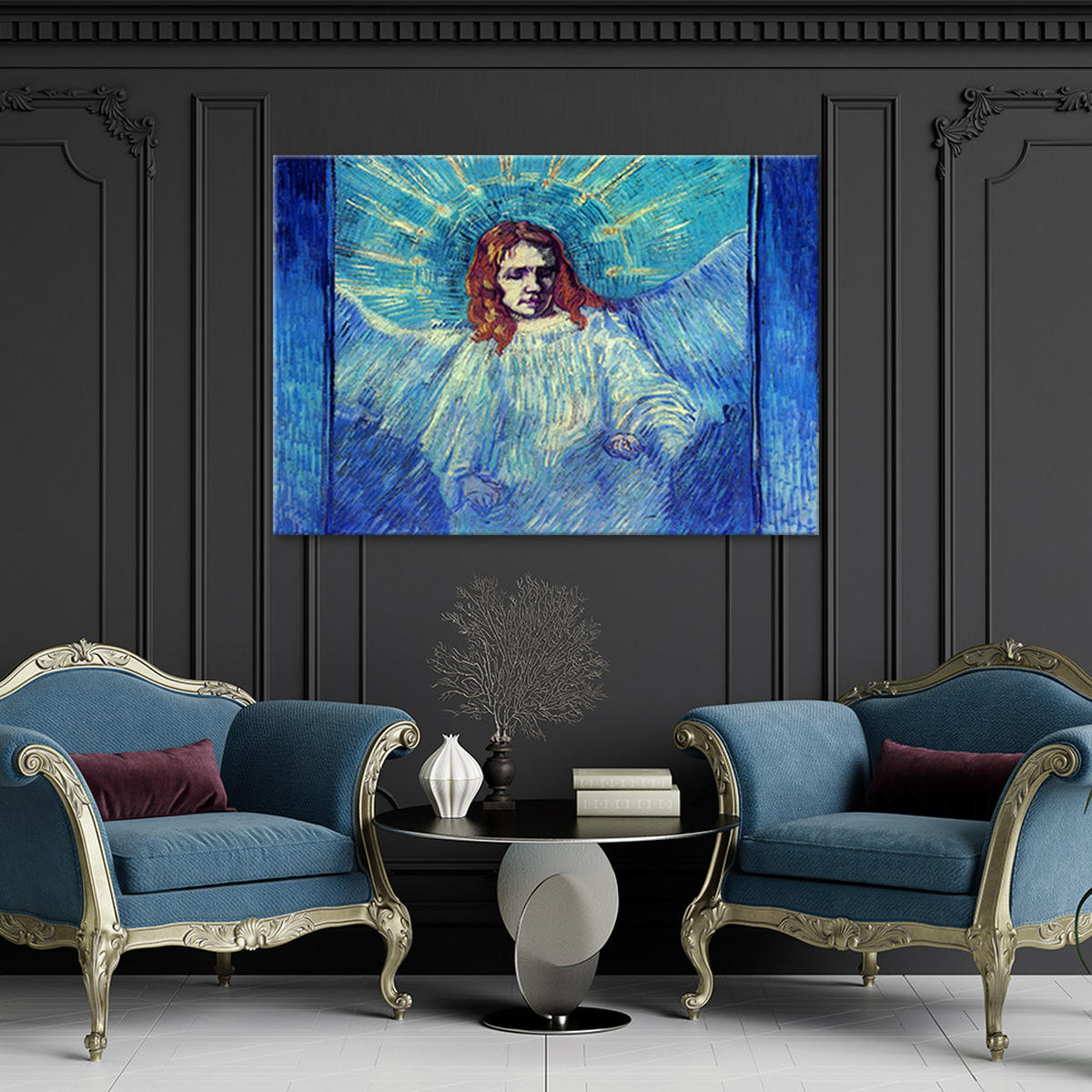 WANDBILD engel v. van Gogh - Multicolor, Textil (60/40cm) - Feeby