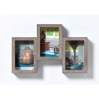 BILDERRAHMEN Rustic Galerier., 3 x 10x15 cm, grau - Grau, Holzwerkstoff (37/22/4.5cm) - EMIX24