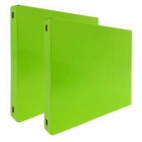 DOPPELPACK 2x Memoboard aus Stahl geschlossen | HxBxT 30x30x3,5cm | Grün | Wandtafel Trägersystem - Grün, Metall (30/30/3.5cm) - PROREGAL