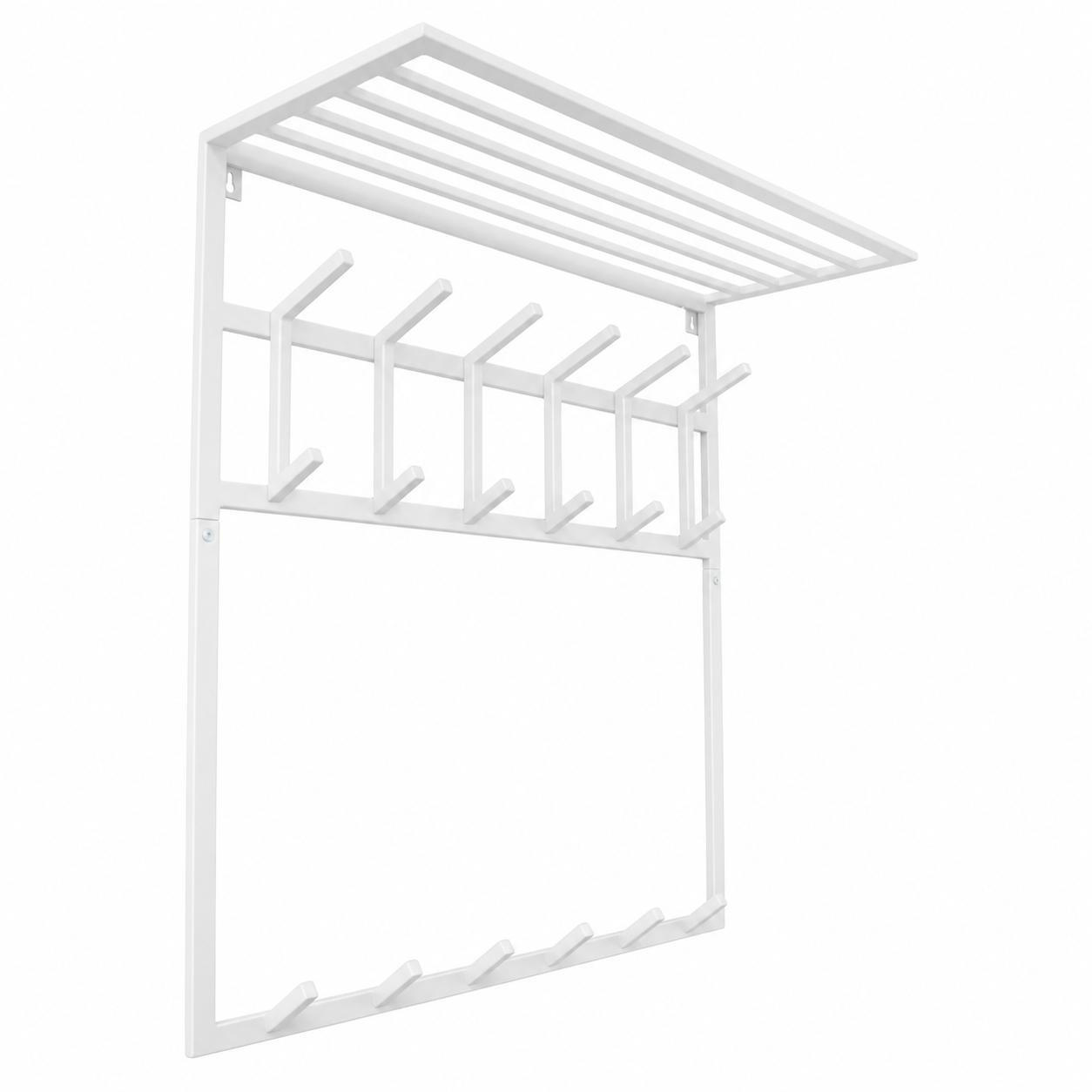 KLEIDERABLAGE Jaimy - Weiß, Metall (80/35/30cm) - LOFT42