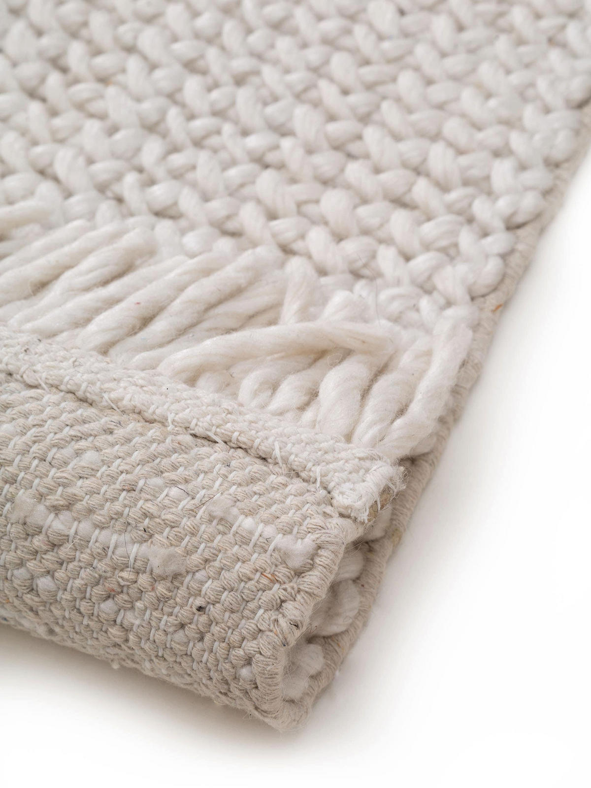 WOLLTEPPICH Velma Ivory 120x170 cm - Creme, Textil (120/170cm) - benuta Pure