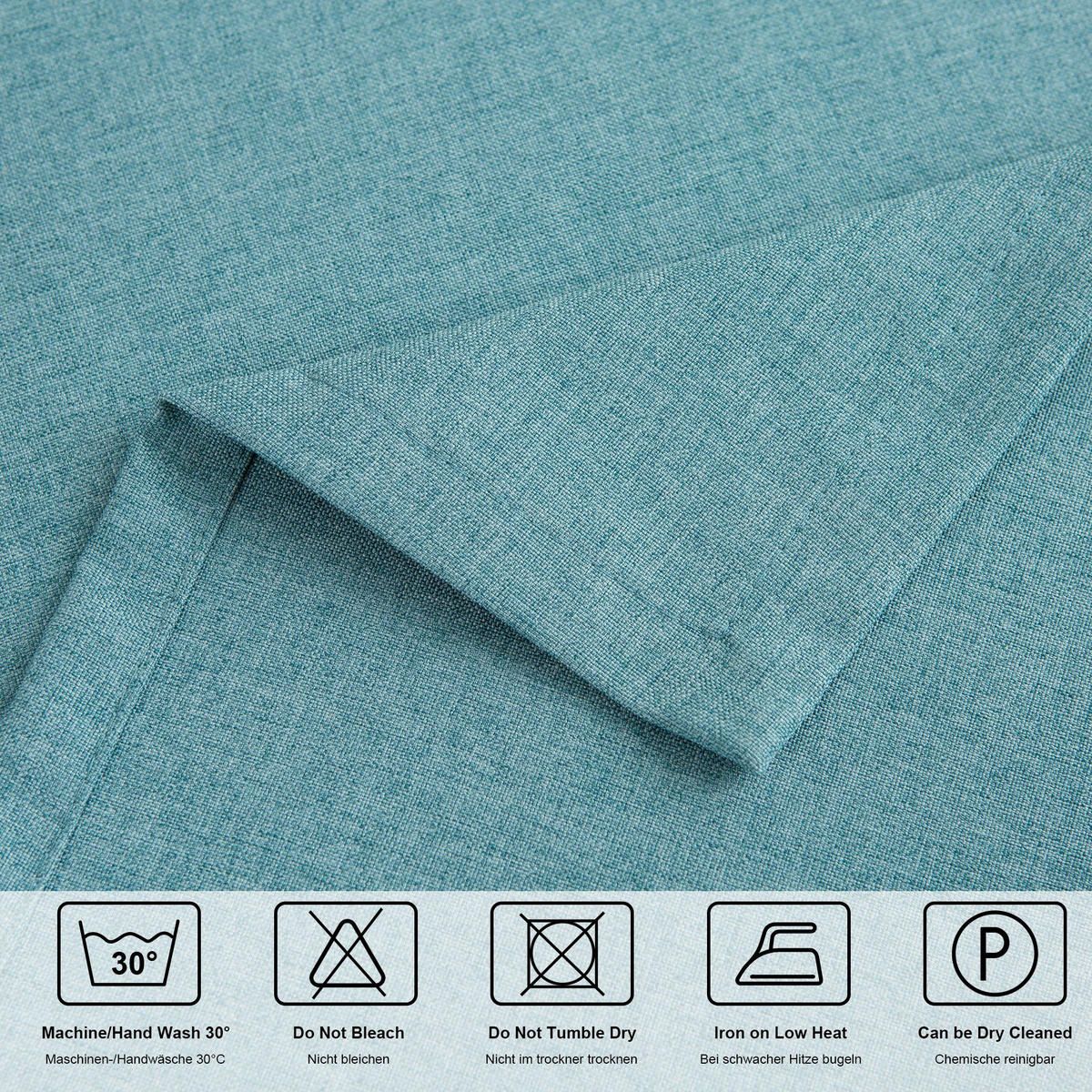 TISCHLÄUFER modern abwaschbar, wasserabweisend, Lotuseffekt, 30x120 cm, Blau - Blau, Textil (30/120cm)