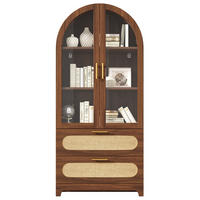 VITRINE 175x80x40Cm Nussbaum Retro Schubladen Böden - Naturfarben, Holzwerkstoff (80/175/40cm) - FLIEKS