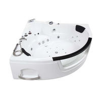 WHIRLPOOL Badewanne mit Lichttherapie LAGUNA L MINI - 135 x 135 cm - Weiß, Keramik (135/65/135cm) - Home Deluxe