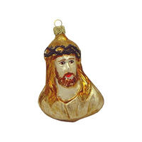 CHRISTBAUMSCHMUCK Jesus Haselnuss & Bernstein 10 cm - Multicolor, Metall (0.1/10/0.1cm)