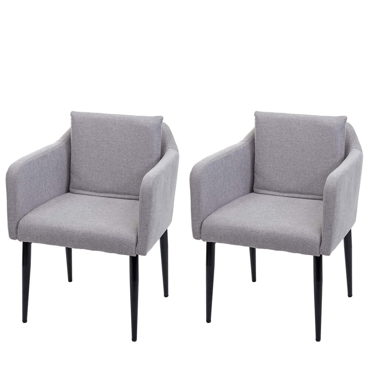 ESSZIMMERSTUHL Hellgrau 2er-Set - Hellgrau, Textil (60/86/65cm) - MCW
