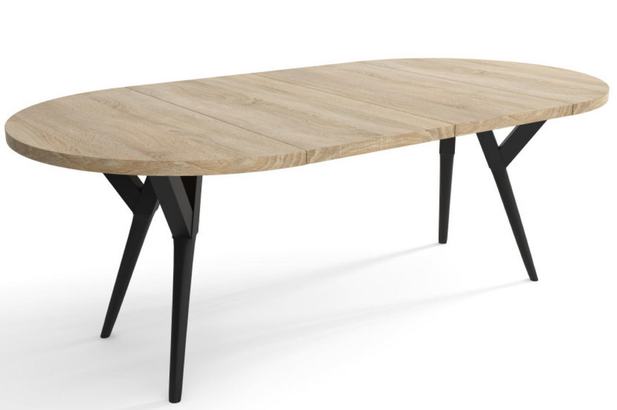 TISCH Schwarz Adi Ausziehbar - Schwarz, Holzwerkstoff (90/90/76cm) - Sepro Meble