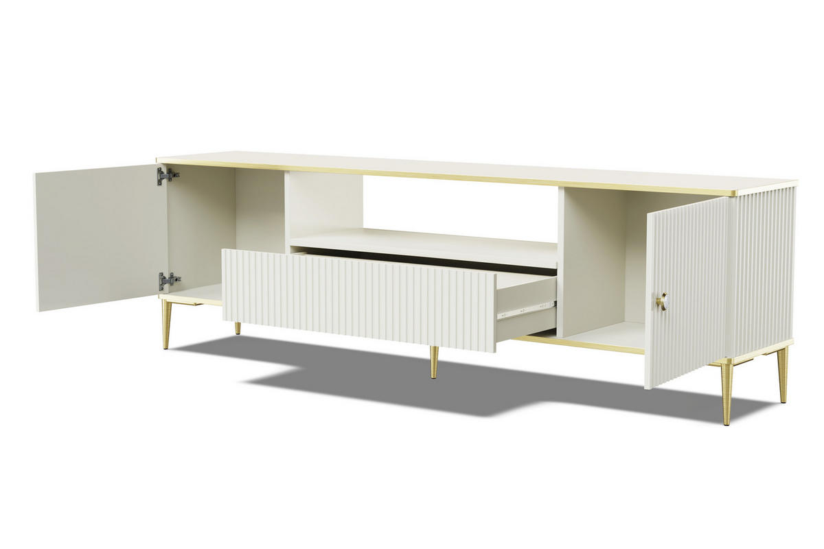 TV LOWBOARD Kaschmir, Gold 180/55/35 - Kaschmir, Holzwerkstoff (180/55/35cm) - RAUMHIRSCH FURNITURE