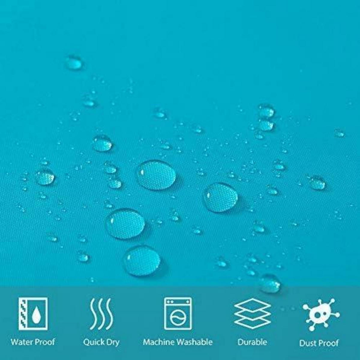 DUSCHVORHANG Textil Aquamarine 120 x 200 cm - Türkis, Textil (120/200cm)