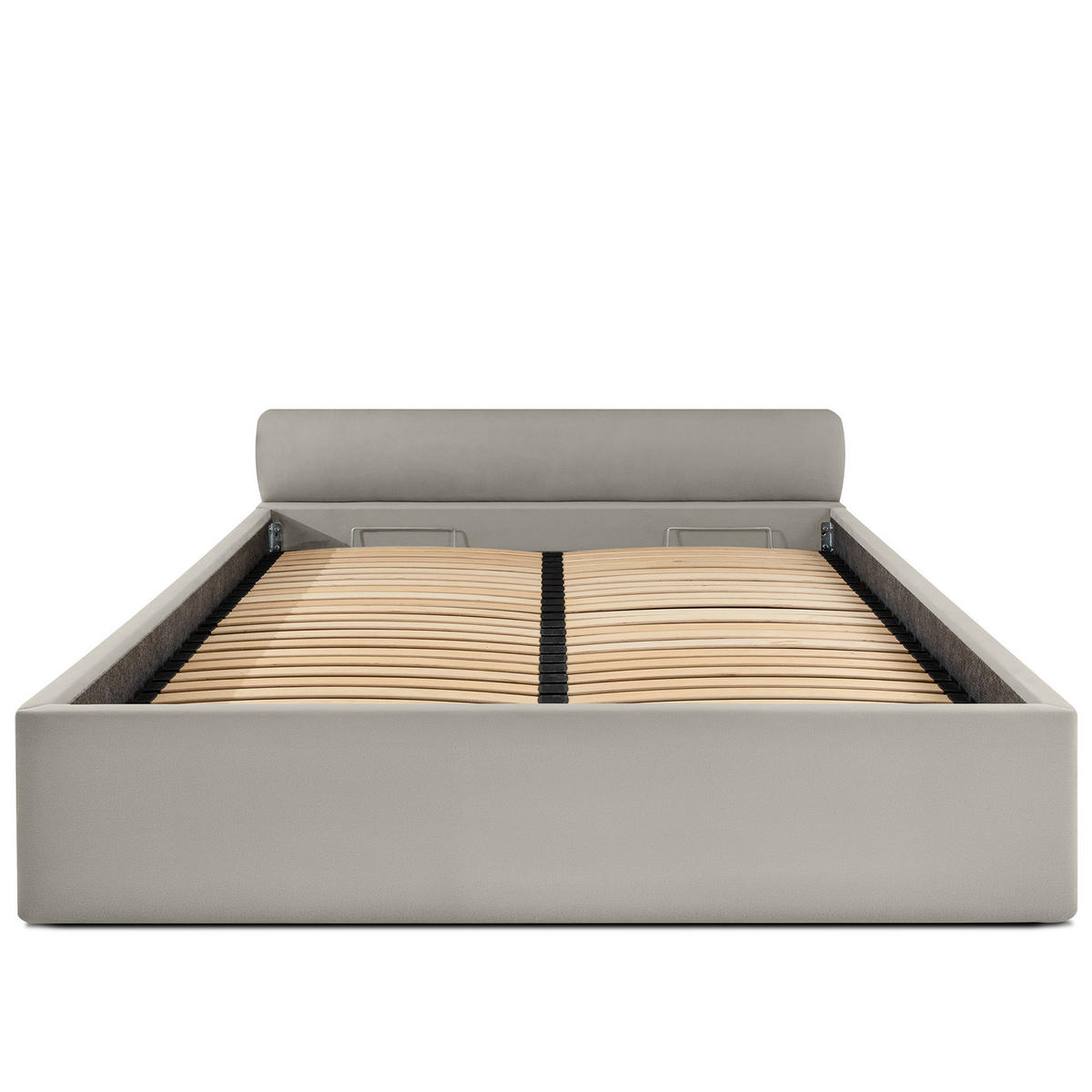 POLSTERBETT LUNEO - Creme/Schwarz, Holz/Holzwerkstoff (162/204cm) - KONSIMO®