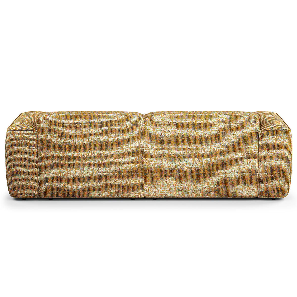 ECKSOFA mit XL-Longchair - Schwarz/Honig, Kunststoff/Textil (260/171cm) - home24