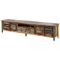 TV-BOARD Altholz 260x50x55 mehrfarbig lackiert FABLE #36 - Multicolor, Holz (260/55/50cm) - Massivmoebel24