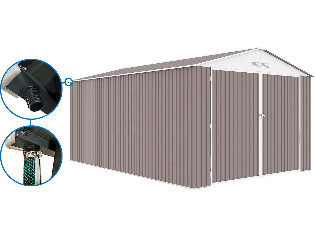 METALL-GARAGE PVC nevada - Hellgrau, Metall (470/310/470cm) - Habitat Garten