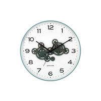 WANDUHR Open Gear Blau 40/5.66/40 cm - Blau, Kunststoff (5.66/40/40cm) - Karlsson