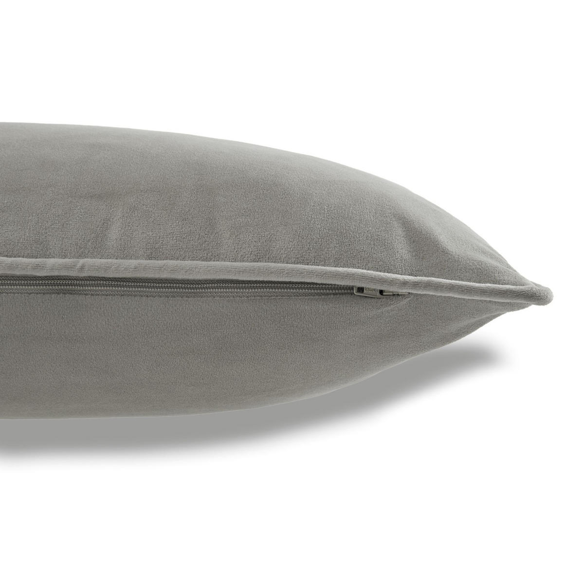 ZIERKISSENHÜLLE VELVET SIGNATURE - Grau, Textil (45/45cm) - Tom Tailor