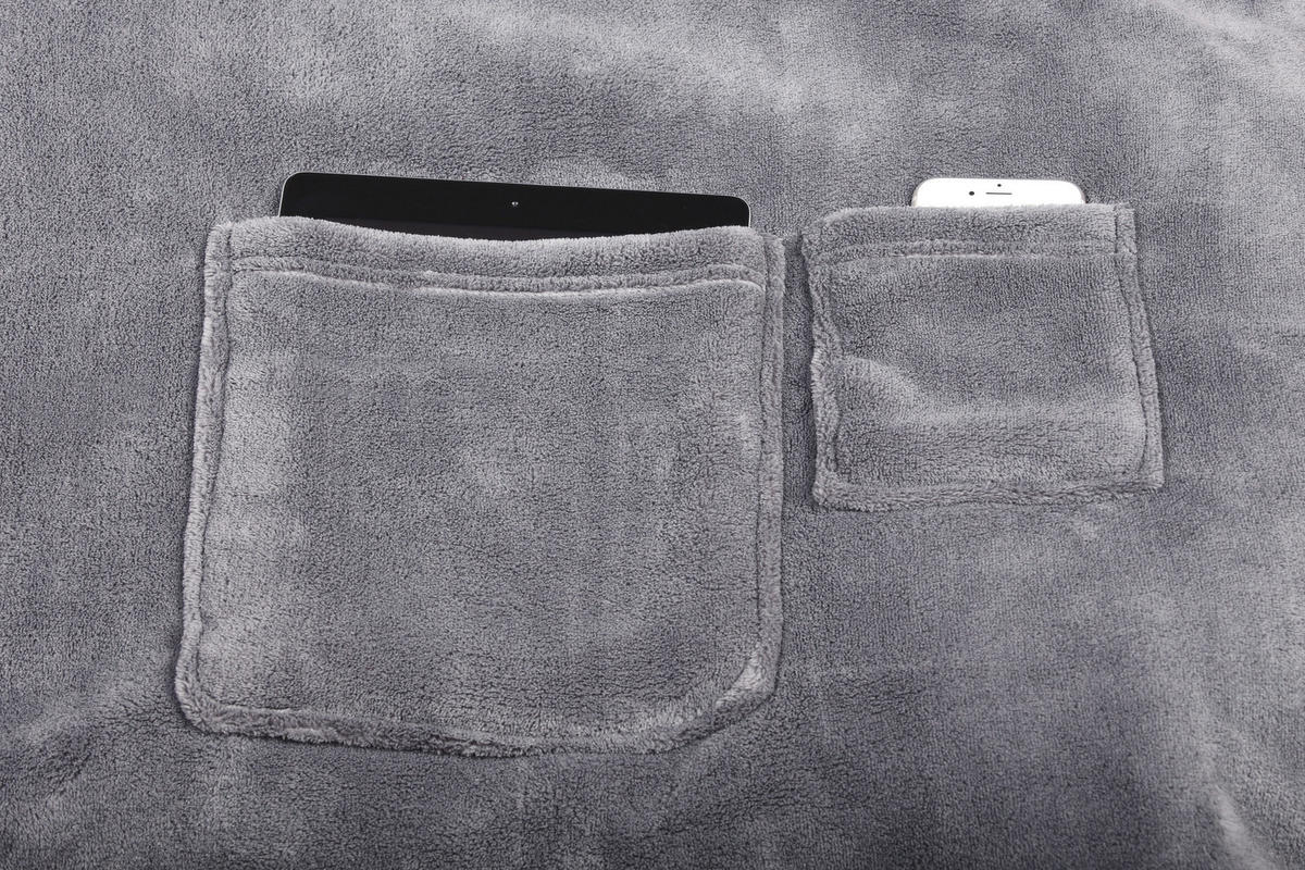 KUSCHELDECKE, 170x200 cm, 100% Polyester, Grau - Taupe, Textil (170/200cm) - Zollner
