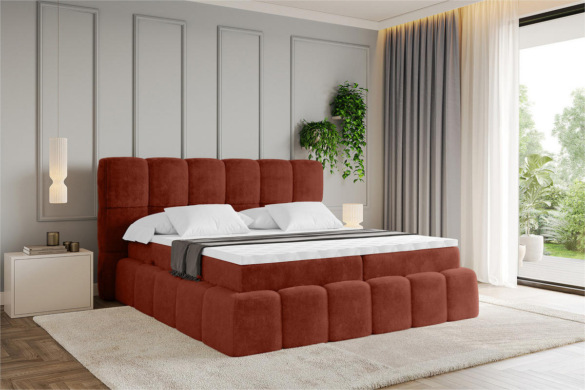 BOXBETT - AURI-H3 - 200x200 Terrakotta Lapitt - Terracotta, Holzwerkstoff (200/200cm) - ALTDECOR