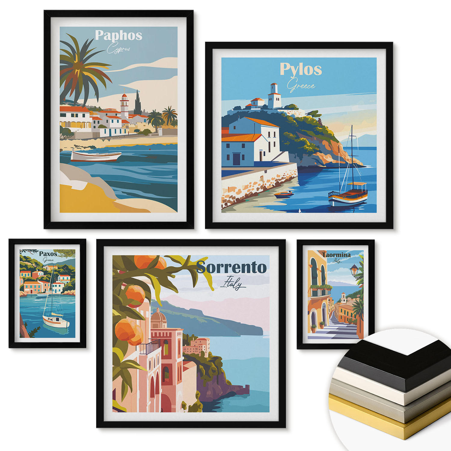 ArtPrintCave Wandbilder Schwarz 40x60 cm
